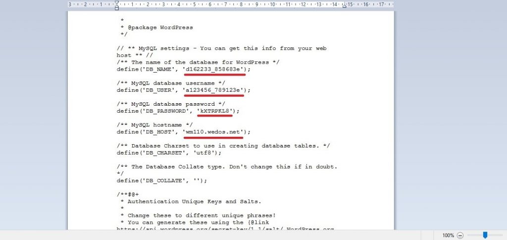wordpress wp-config úprava