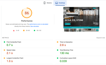 Page Speed Insight Desktop - Indexácia stránok