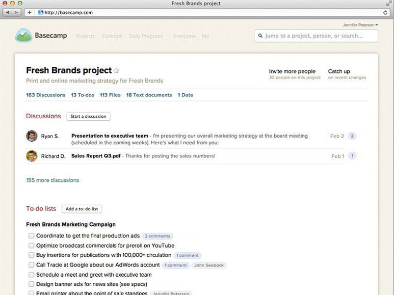 Basecamp - nástroj pre projektové riadenie